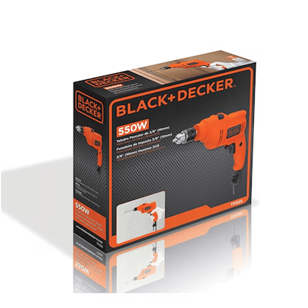 TALADRO BLACK AND DECKER 3/8 PERCUTOR TB555-B3 / TP555 2