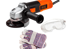 PROMO BYD PULIDORA 41/2 G720B3+ GAFAS+GUANTES+ESTUCHE+10 DISCOS G720K-B3N