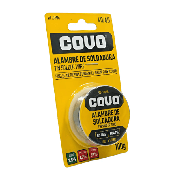 SOLDADURA ESTAÑO COVO 1MM 100GRS JD-100PB