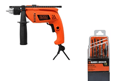 PROMO BYD TALADRO 1/2 HD555 550W VVR+SET BROCAS 15555E X13 HD555-B3D