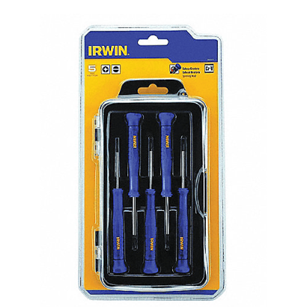 JGO DESTORNILLADORES IRWIN 5 PZAS 1864815 PRECISION