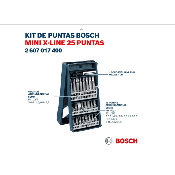PROMO E-COMERCE JGO PUNTAS BOSCH DESTONILLADOR X 25 PZAS 3