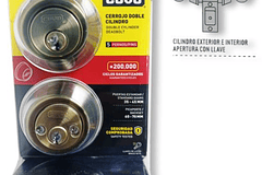 CERROJO COVO DOBLE CILINDRO DORADO JM-102B-AB