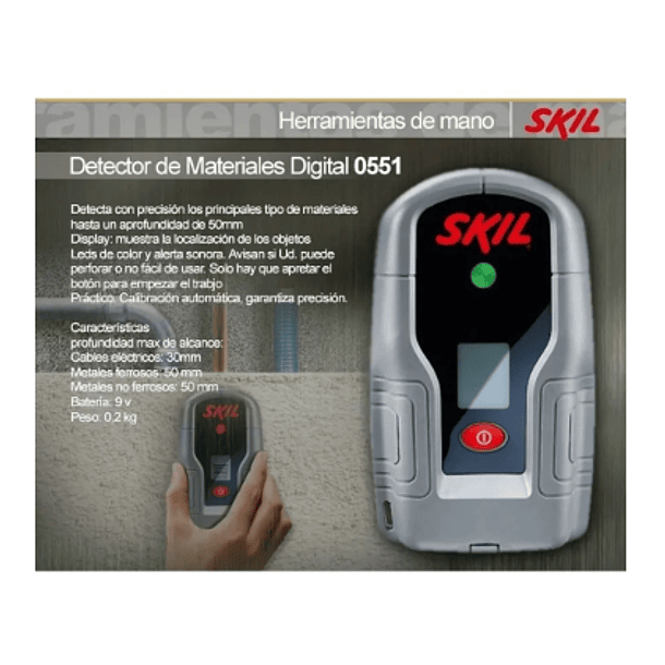 DETECTOR DE MATERIALES SKIL 0551 2
