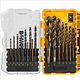 JGO BROCAS HSS DEWALT OXIDO NEGRO-ORO 21 PZAS DWA1181