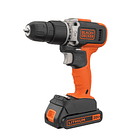 TALADRO BLACK AND DECKER PERCUTOR 3/8 INALAMBRICO 20V LI-ION 2VELOCIDAD BDC704C1- 1