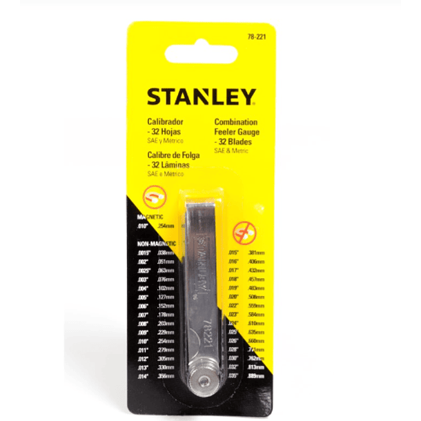 CALIBRADOR DE GALGAS STANLEY 32 HOJAS 78-221 2
