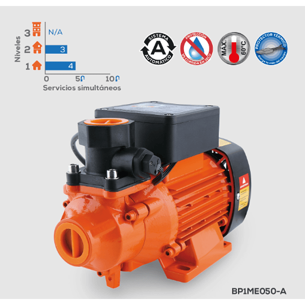 ELECTROBOMBA EVANS PERIFERICA 1/2HP AUTOMATICA 3450RPM 110V BP1ME050-A 1