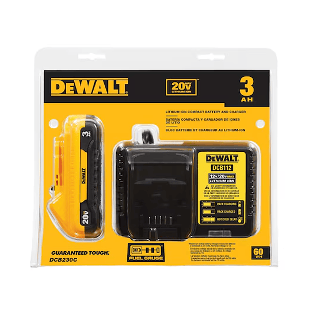 ATORNILLADOR IMPÀCTO DEWALT 1/4 DCF885B+BATERIA 3AH 20V+CARGADOR 20V MAX DCB230C 2