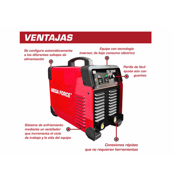 EQUIPO LINCOLN MEGAFORCE 300I ST 220/380/440 V 50/60 HZ K69006-12 1