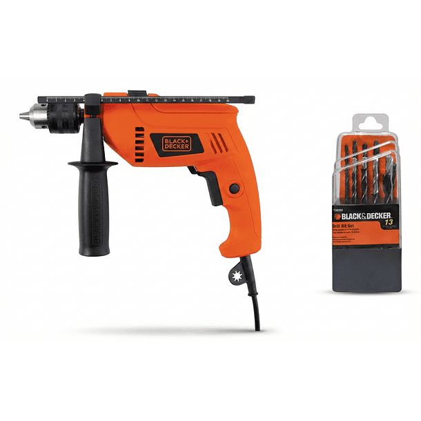 TALADRO 1/2 HD555 550W VVR+SET BROCAS 15555E X13 HD555-B3D