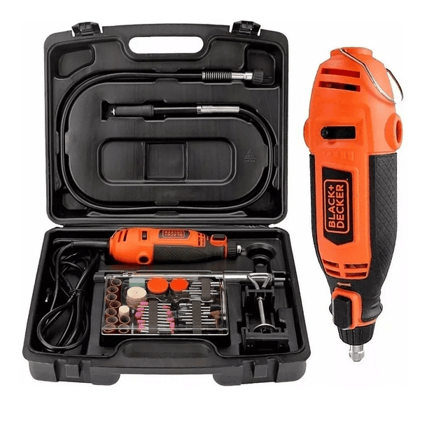 MOTO TOOL BLACK AND DECKER 180W 35000 RPM + ACCESORIOS RT18KA-B3