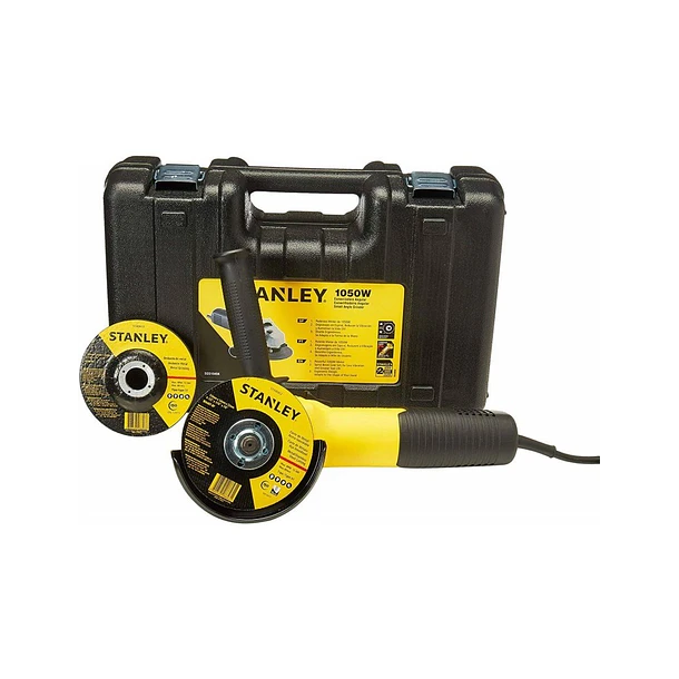 STANLEY PULIDORA 41/2 ESTUCHE PLASTICO 1050W + 2 DISCOS SGS1045K-B3