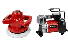 PROMO EINHELL AUTOMOTRIZ COMPRESOR CC-AC 35/10 12V+POLICHADORA CC-PO 90+CABLES DE