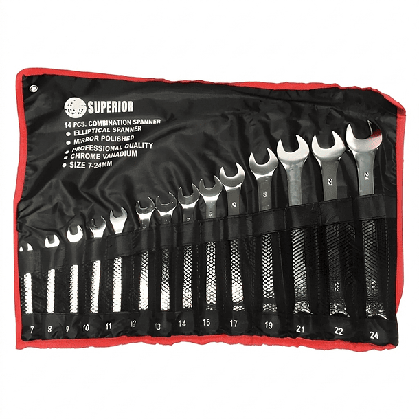 JGO LLAVES MIXTAS SUPERIOR 3/8 - 1 1/4 14PCS JMCP38114