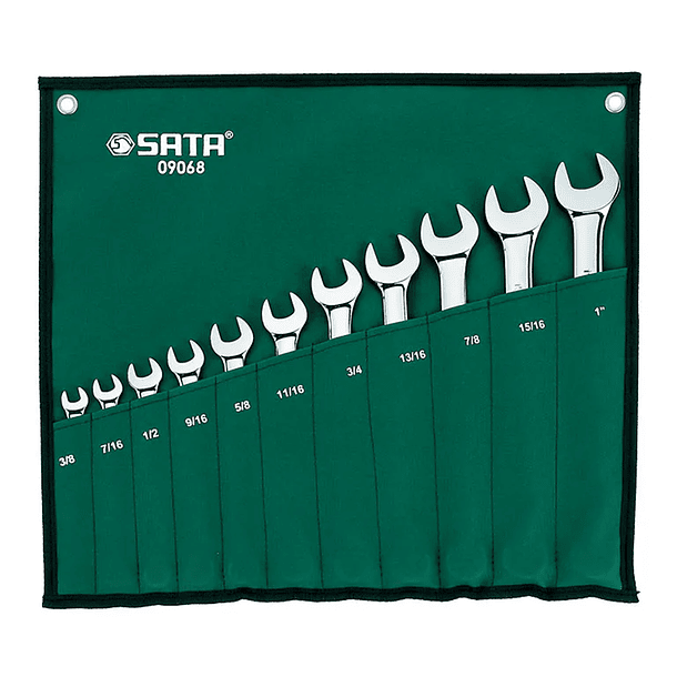 JGO LLAVES MIXTAS SATA 11PZAS 3/8