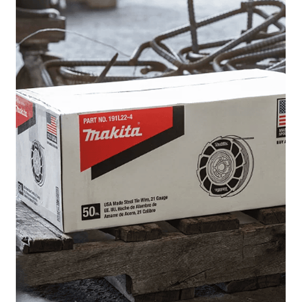 REPUESTO ALAMBRE AMARRADORA  VARILLA MAKITA CAJA X 50 ROLLOS 191L22-4 3