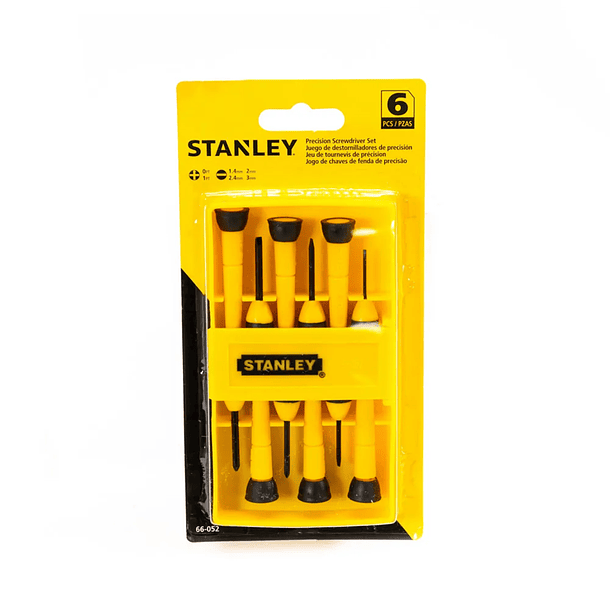 JGO DESTORNILLADORES STANLEY 6 PZAS 66052 PRECISION