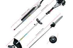 GUADAÑA MULTIUSOS ALTERMAN 4EN1 GASOLINA 2T 1.6HP 26CC XBC26M4 494591