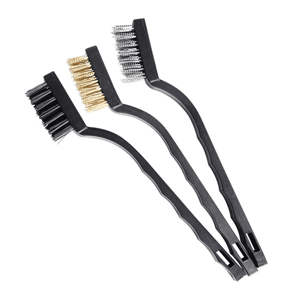 CEPILLO ALAMBRE UDUKE 7” X 3PCS (LATON-NYLON-ACERO) (HT1086)