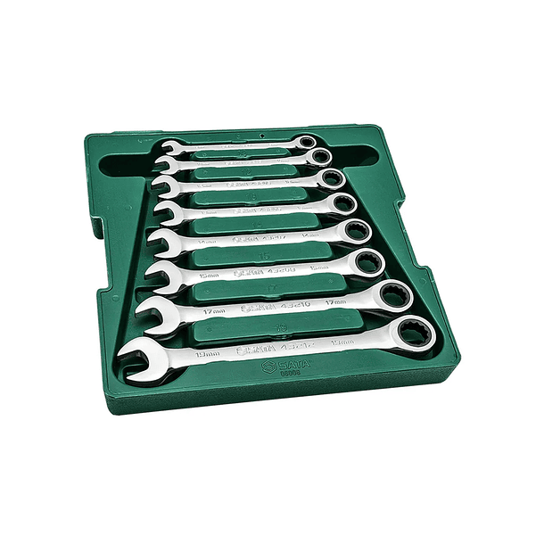 JGO LLAVES MIXTAS RATCHET SATA  8-19 MM 8PZAS ST08008SJ