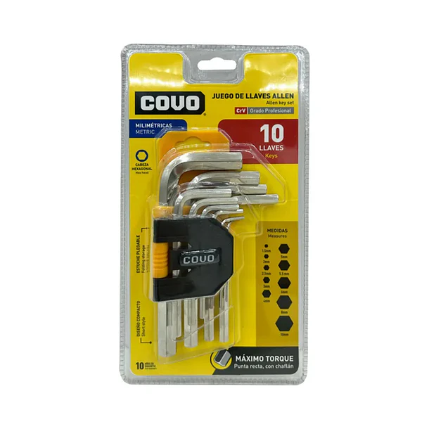 JGO LLAVES BRISTOL COVO 1.5-10 MM X 10PZA CV-HK-1