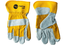 GUANTE CARNAZA NARA NS1100402 DRILL AMARILLO REFORZADO 10.5PUL