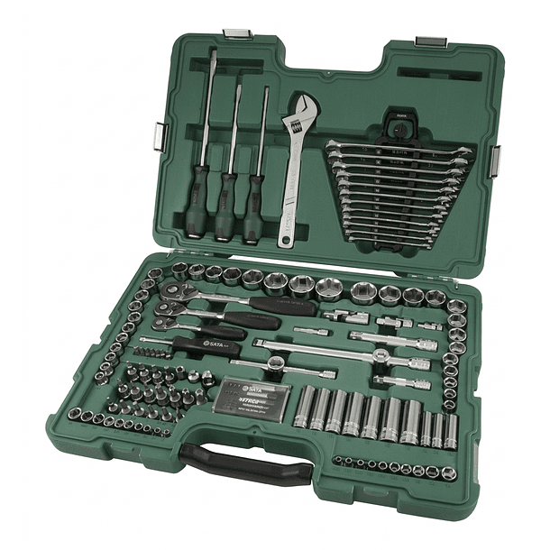 JUEGO LLAVES Y COPAS MÉTRICO/SAE 6 PTS 120 PCS CUADR. 1/4