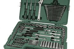 JUEGO LLAVES Y COPAS MÉTRICO/SAE 6 PTS 120 PCS CUADR. 1/4