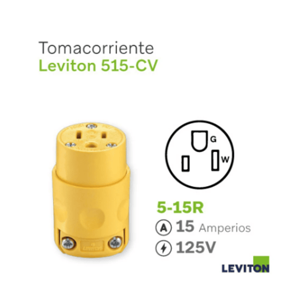 TOMA P/TIERRA LEVINTON 15AH AMARILLA  2