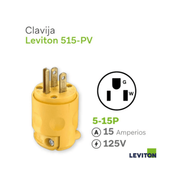 TOMA P/TIERRA LEVINTON 15AH AMARILLA  3