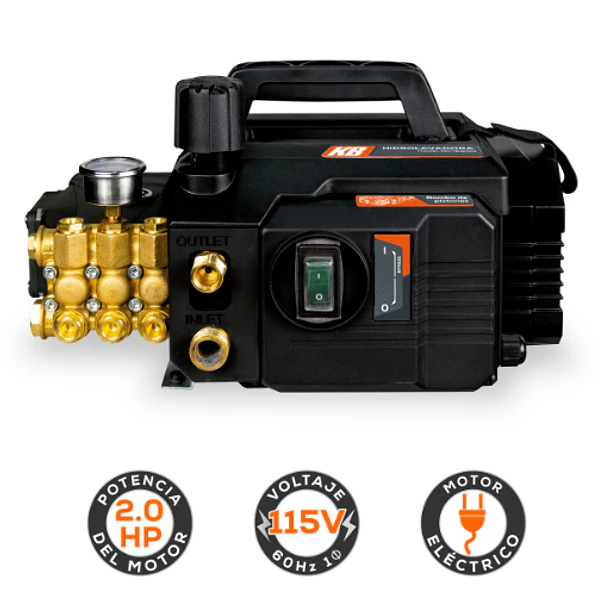 HIDROLAVADORA EVANS 1500 PSI 8 LPM 125/110V 1F 2HP HI08L15ME200 3