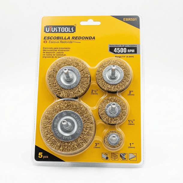 JGO GRATAS PARA TALADRO UYUSTOOLS 5PCS EBR501