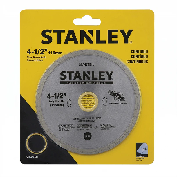 DISCO DIAMANTADO CONTINUO STANLEY 4 1/2 STA47451L