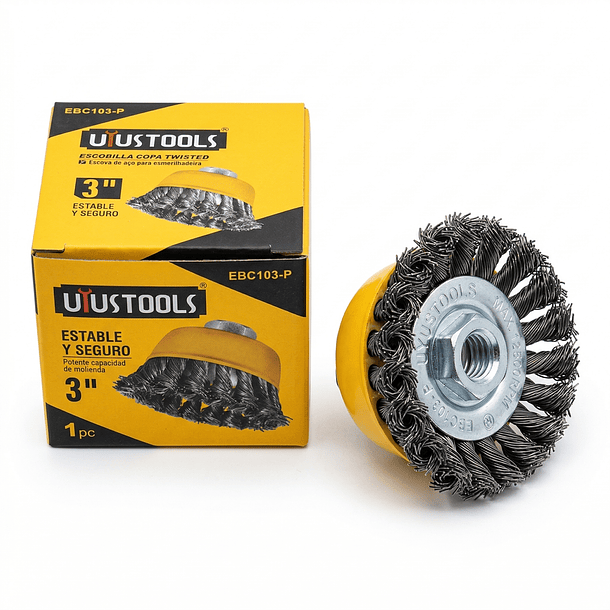 GRATA COPA TRENZADA UYUSTOOLS 5/8 X 3 EBC103-P