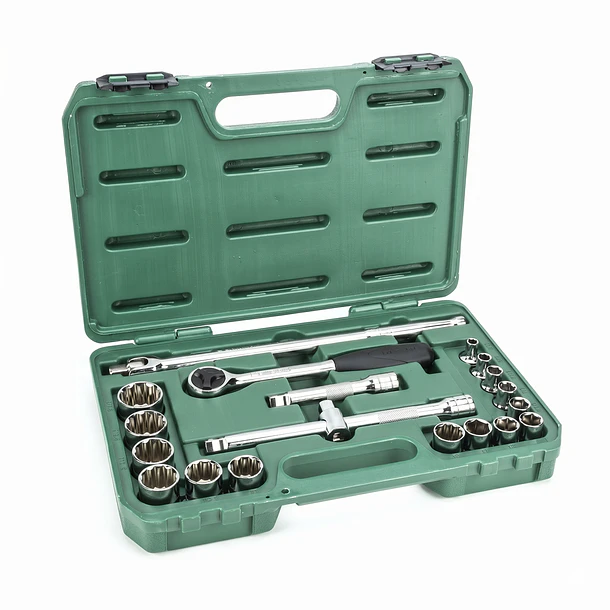 JUEGO DE COPAS C/RACHET CUD1/2 5/16-11/4 20 PZS ST09087SJ