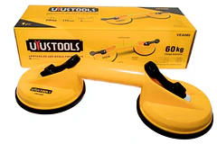 VENTOSA UYUSTOOL ALUMINIO DOBLE PARA VIDRIO 60KG VEL060