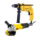 PROMO STANLEY TALADRO PERCUTOR 1/2 SDH600-B3 + PULIDORA 4 1/2 1050 SGS1045K-B3 1
