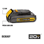 BATERIA DEWALT 20V 1.3 AMP ION LITIO DCB207-B3 2