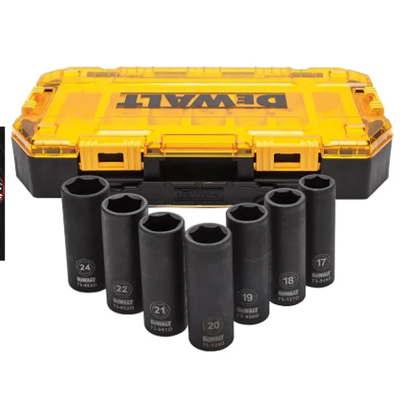 JGO DE COPAS IMPACTO DEWALT CUAD 1/2 17MM - 24MM 7 PZAS DWMT74737 3