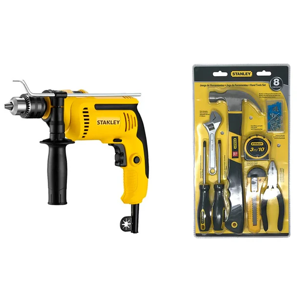 PROMO STANLEY KIT TALADRO PERCUTOR 1/2