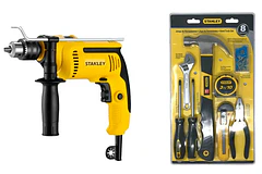 PROMO STANLEY KIT TALADRO PERCUTOR 1/2