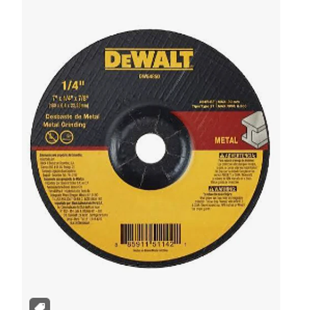PRECIO ESPECIAL DISCO DEWALT 1/4 X 7 METAL DW54850 2