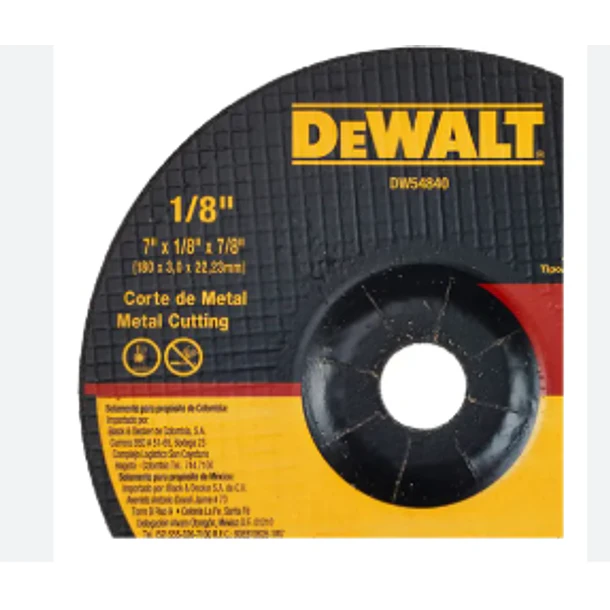 PRECIO ESPECIAL DISCO DEWALT 1/8 X 7 METAL DW54840 1