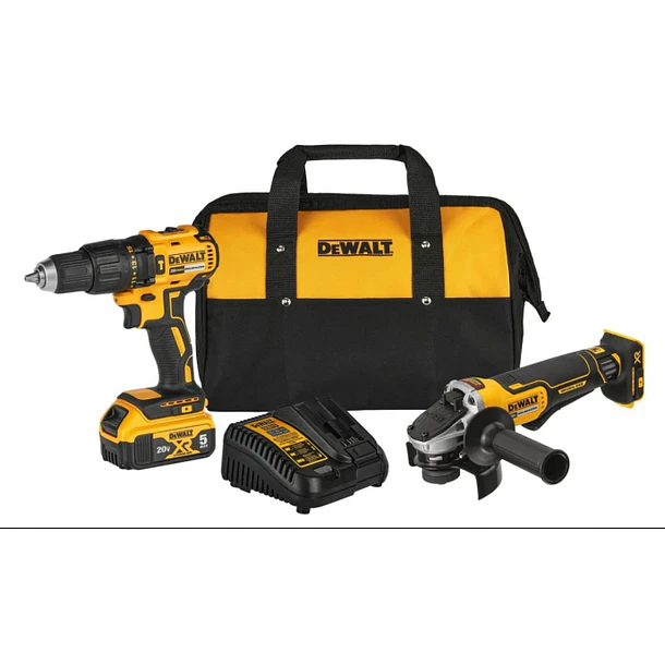 PROMO DEWALT TAL 1/2 PERC INAL 20V DCD776C2+PULIDORA 41/2 INAL 20V DCG412B 1