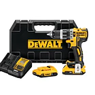 TALADRO PERCUTOR INAL 1/2 DEWALT 20V BRUSHLESS +CAJA PLAS+2BATERIAS XR 2 AMP+CARGADOR 1