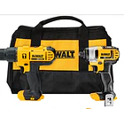 TALADRO PERCUTOR INAL 1/2 DEWALT DCD776+ATORNI IMPACTO 1/4 DCF885 +2BAT+CAJA+CARGA 1