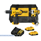TALADRO PERCUTOR INAL 1/2 DEWALT DCD776+ATORNI IMPACTO 1/4 DCF885 +2BAT+CAJA+CARGA 2