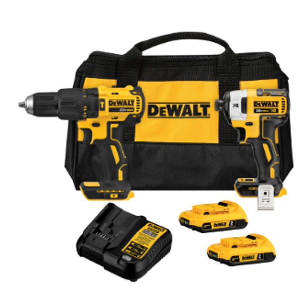 TALADRO PERCUTOR INAL 1/2 DEWALT DCD778 +ATORNI IMPACTO 1/4 DCF887 BRUSHLESS DCK223D2-B3 1