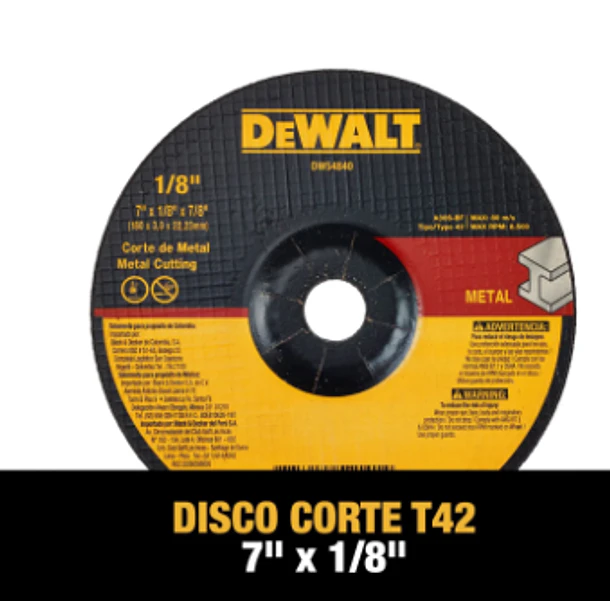 DISCO DEWALT 1/8 X 7 CONCRETO 2